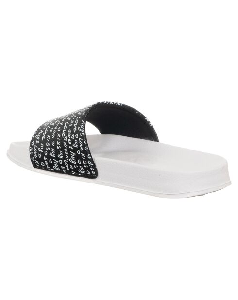 Louise weiße/schwarze Pantoletten