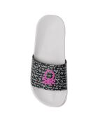 Louise weiße/schwarze Pantoletten