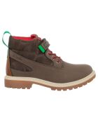 Boots en Cuir Nicolas vert/marron