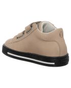 Beige Leryn sneakers van leer