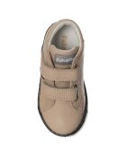 Beige Leryn sneakers van leer