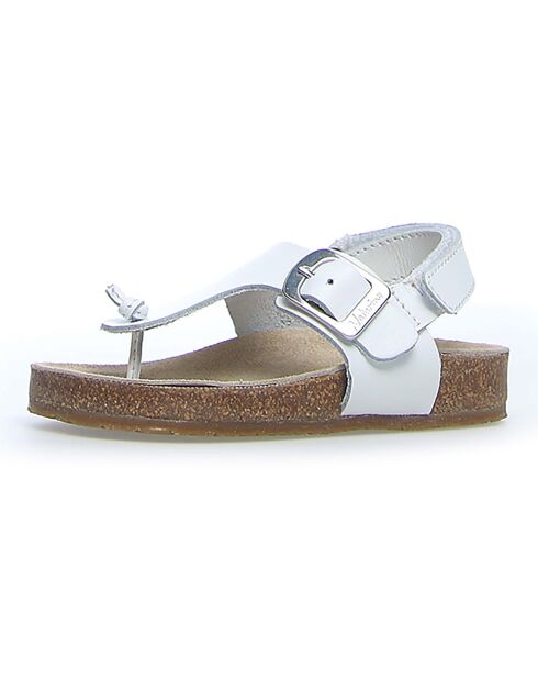 Witte leren sandalen van Mily