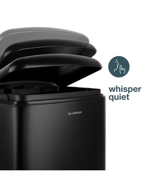Poubelle à pédale noire - 20L