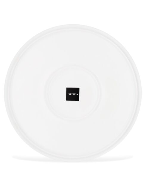 6 Assiettes plates en Porcelaine Bistrot blanches -  D.27.5 cm