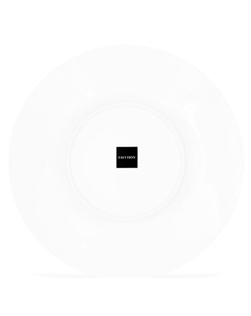 6 Assiettes plates en Porcelaine Bistrot chef blanches -  D.29 cm