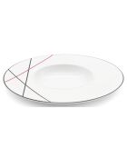 6 Assiettes creuses en Porcelaine Bistrot chef blanches  -  D.30 cm