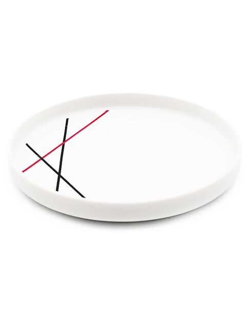 6 Assiettes dessert en Porcelaine Bistrot blanches -  D.20 cm