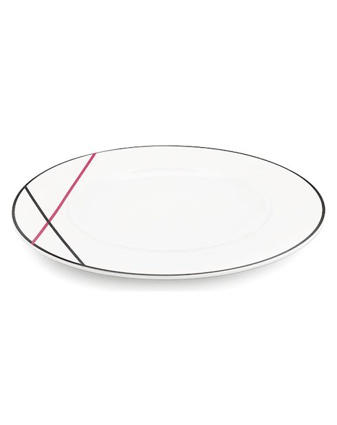 6 Assiettes dessert en Porcelaine Bistrot chef blanches -  D.22 cm