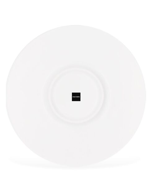 6 Tasses à thé + soucoupes en Porcelaine Bistrot blanches - 150ml