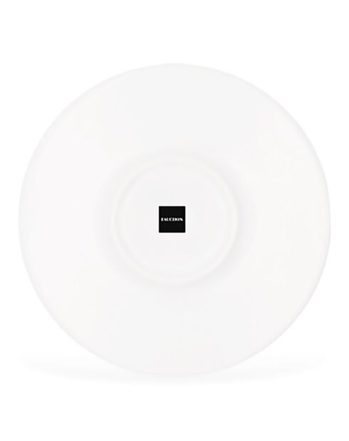 6 weiße Bistot-Porzellan-Kaffeetassen mit Untertassen — 70 ml