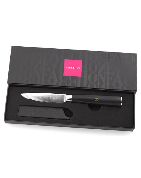 Couteau légumes Damas noir -  20.5 cm