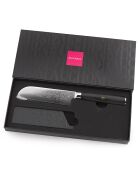 Couteau santoku Damas noir -  25.5 cm
