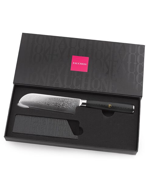 Couteau santoku Damas noir -  25.5 cm