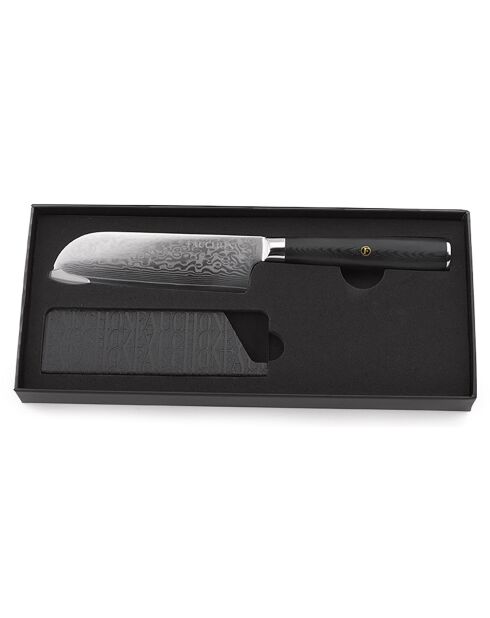 Couteau santoku Damas noir -  25.5 cm