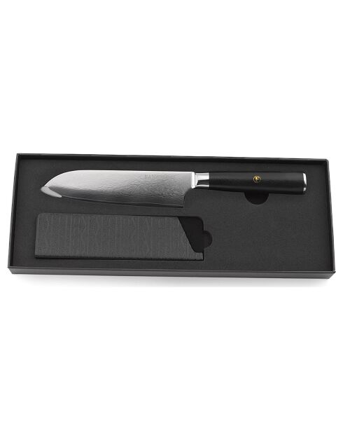 Couteau santoku Damas noir -  29.5 cm