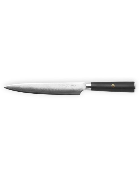 Couteau trancher Damas noir -  32.5 cm