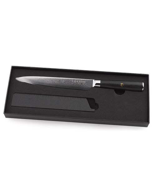 Couteau trancher Damas noir -  32.5 cm