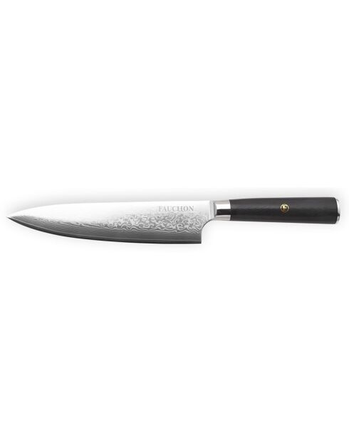 Couteau chef Damas noir -  32.5 cm