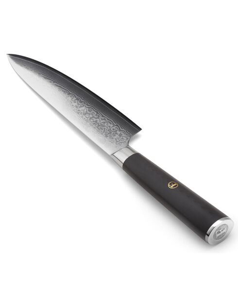 Couteau chef Damas noir -  32.5 cm