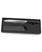 Couteau chef Damas noir -  32.5 cm