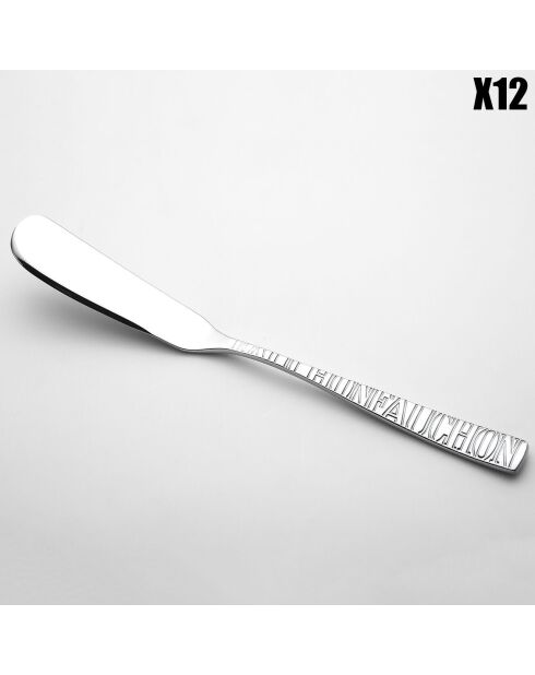 12 Couteaux à beurre Signature argentés -  16.4 cm