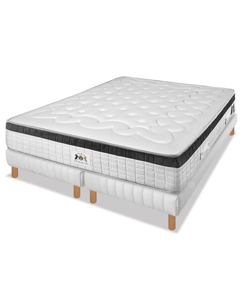 Set materassi in memory foam Atlantis e 2 letti bianchi/neri - (2x80) x200 cm