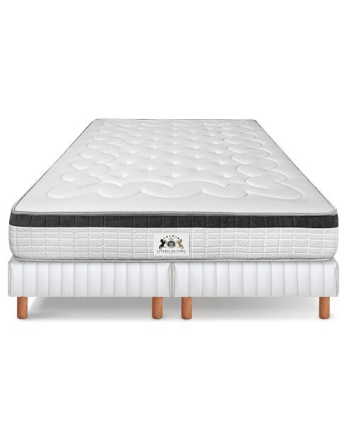 Set materassi in memory foam Atlantis e 2 letti bianchi/neri - (2x80) x200 cm