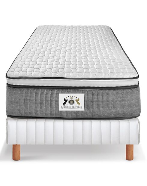 Set materassi Excellence Memory Foam e Boxspring bianco/grigio - 80x200 cm