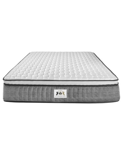 Set materassi Excellence in memory foam e 2 letti bianchi/grigi - (2x100) x200 cm