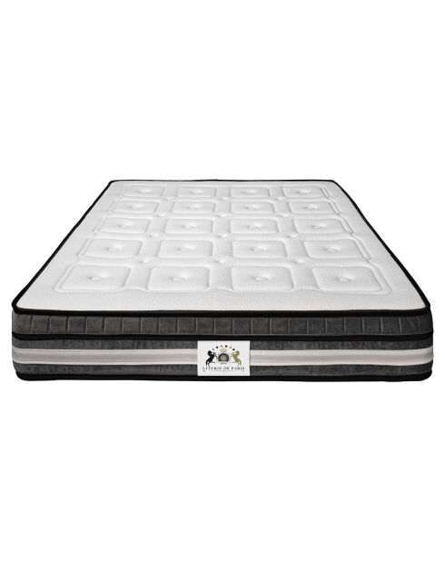 Set materassi in memory foam Regency e Boxspring bianco/grigio - 140x200 cm