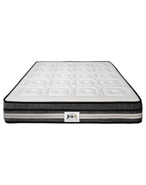 Set materassi in memory foam Regency e 2 letti bianchi/grigi - (2x80) x200 cm