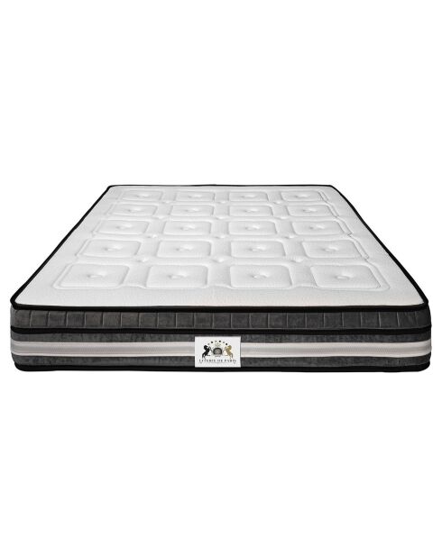 Set materassi in memory foam Regency e 2 letti bianchi/grigi, (2x90) x200 cm