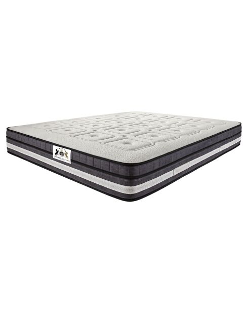 Set materassi in memory foam Regency e Boxspring bianco/grigio - 140x190 cm