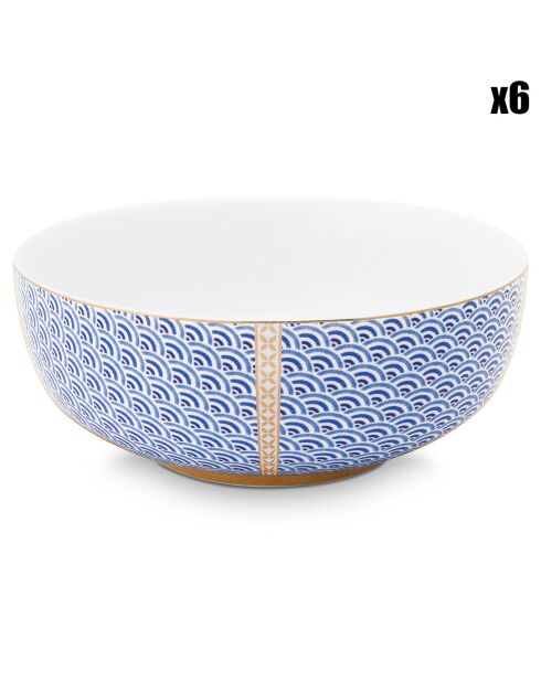 6 Bols en Porcelaine Royal Yerseke blancs - D.12.5 cm