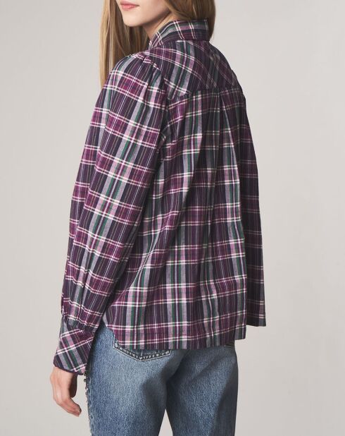 Camicia dritta viola Carolina
