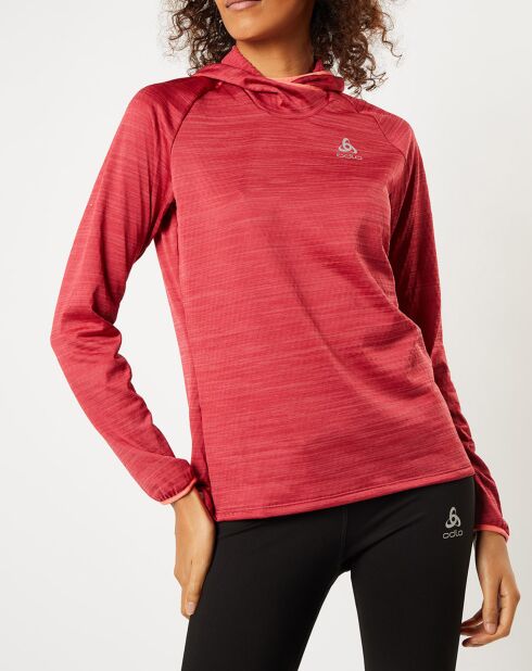 Sweat à capuche Run Easy Warm rouge