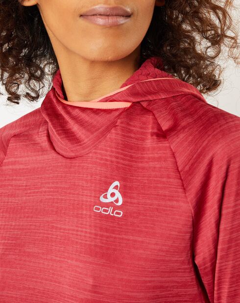 Sweat à capuche Run Easy Warm rouge