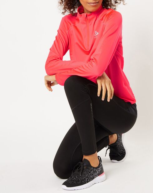 Pull col zippé Berra rose fluo