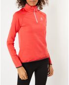 Pull col zippé Ceramicwarm rouge