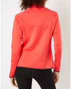 Pull col zippé Ceramicwarm rouge