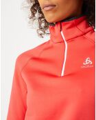 Pull col zippé Ceramicwarm rouge