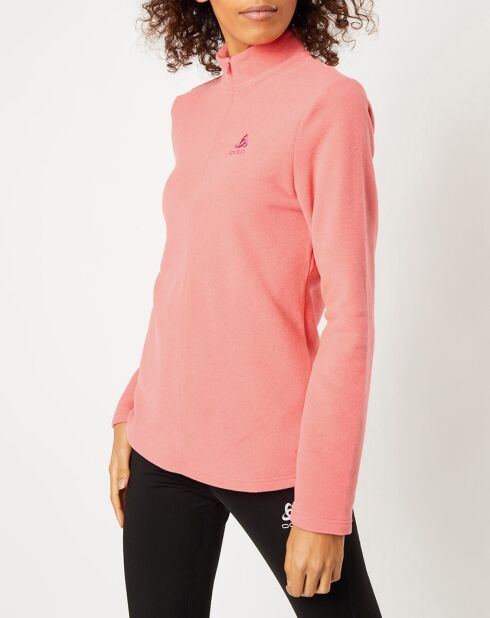 Pull polaire technique col zippé Roy saumon