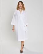 Kimono 100% Gaze de Coton Dili blanc