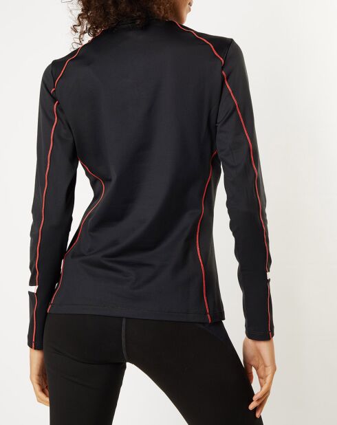 Pull technique zip Sengg noir/blanc/rose