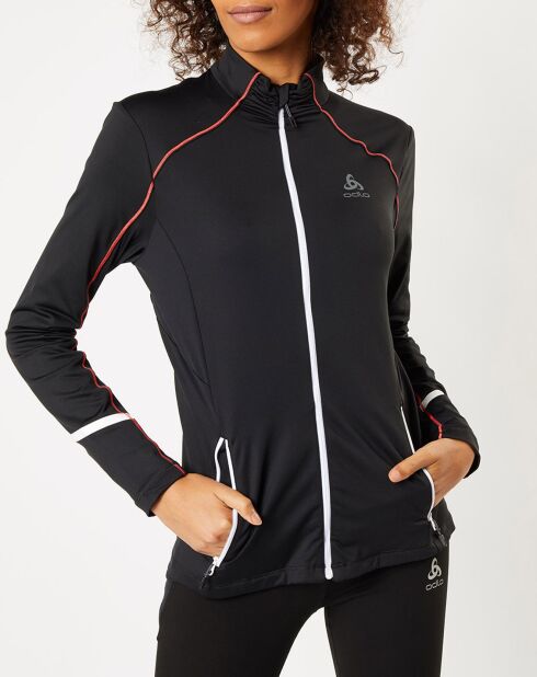 Veste intermédiaire technique Allalin noir/rose/blanc
