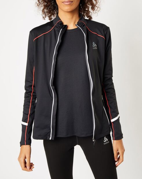 Veste intermédiaire technique Allalin noir/rose/blanc