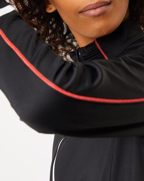 Veste intermédiaire technique Allalin noir/rose/blanc