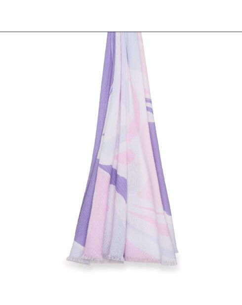 Étole en Coton Bio Calliope lilas - 100x200 cm