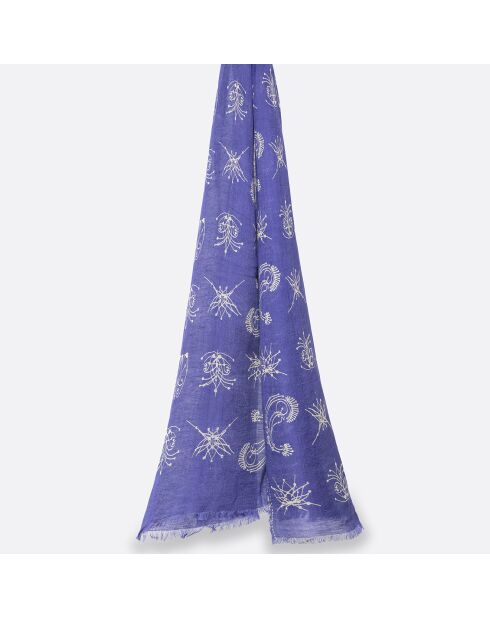 Étole Anatole en Lin mélangé violette - 55x180 cm