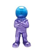 Astronaute Electroplate multicolore/doré - 15.5x11x33 cm